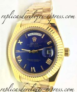 Replica de reloj Rolex Daydate 03 (40mm) 223238 Oro Amarillo /Correa president/automatico/esfera azul