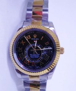 Replica de reloj Rolex Sky-Dweller 04 (42mm) automático acero y oro,oyester,esfera negra,automático,oro