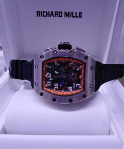 Richard Mille 05, caja de acero, esfera negra y naranja, chronograph