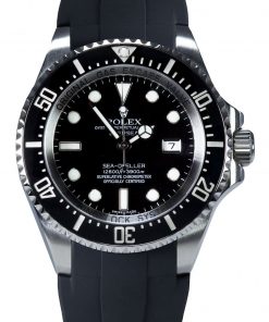 Replica de reloj Rolex Sea Dweller deepsea 04 126660 /caja de acero y correa de caucho negra/Automatico/44mm
