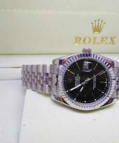 Replica de reloj Rolex Datejust mujer 001 (31mm) esfera negra