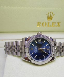 Replica de reloj Rolex Datejust mujer 007 (31mm) Acero, esfera azul,correa jubilee,automatico